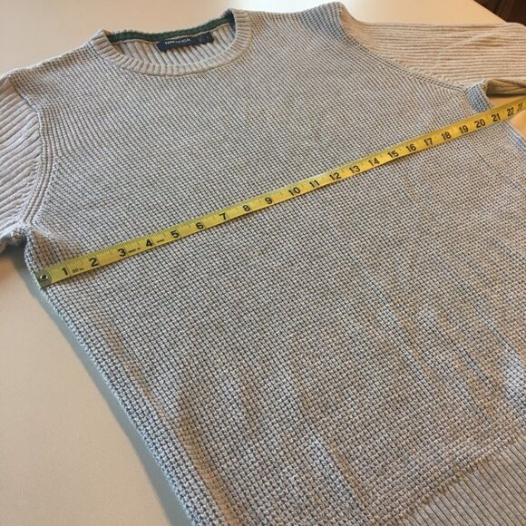 Nautica Sweater Textured Knit Cotton Gray Men's Large - Picture 9 of 10
